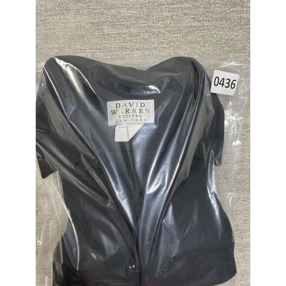 David Warren Blazer Women’s 2P New York Black Short Jacket Sleeve Collared - Picture 15 of 15